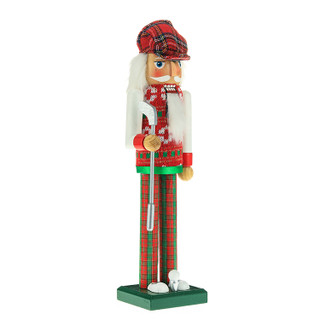 Thumbnail 3: Kurt Adler 15-Inch Red and Green Golfer Nutcracker 