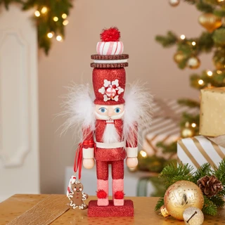 Thumbnail 16: Kurt Adler Kurt Adler 12-Inch Hollywood Red Gingerbread Nutcracker. 