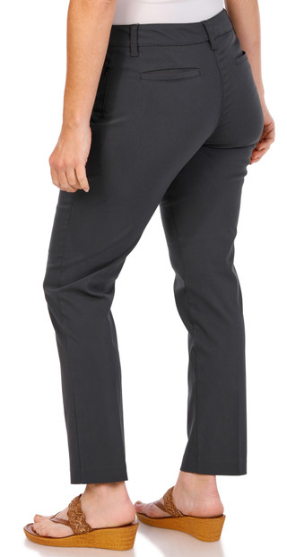 Thumbnail 4: Zac & Rachel Zac & Rachel Petite Button Front Slim Leg Pants 
