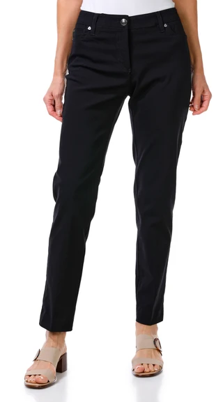 Thumbnail 1: Zac & Rachel Zac & Rachel Petite Button Front Slim Leg Pants 