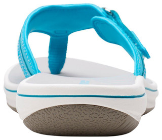 Thumbnail 37: Clarks Clarks Womens Cloudsteppers Breeze Sea Flip Flops 