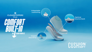 Thumbnail 9: Clarks Clarks Womens Cloudsteppers Breeze Sea Flip Flops 