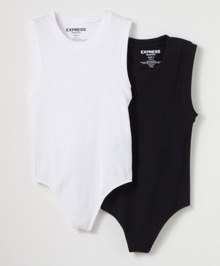 Thumbnail 1: Express Womens 2 Pk Seamless Ribbed Bodysuits 