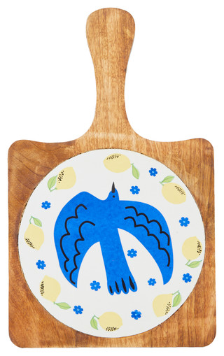Thumbnail 1: ONE HUNDRED AND 80 DEGREE One Hundred and 80 Degrees 18 in Wood Ceramic Cutting Board 