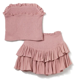 Thumbnail 2: No Comment No Comment Juniors 2 Pc Ruffle Skort Set 