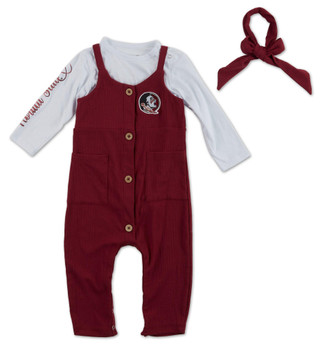 Thumbnail 1: Collosseum Baby Girls 3 Pc Florida Seminoles Jumpsuit 