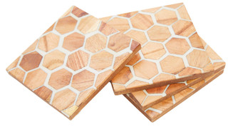 Thumbnail 1: Total home 4 Pk Honeycomb Coasters 