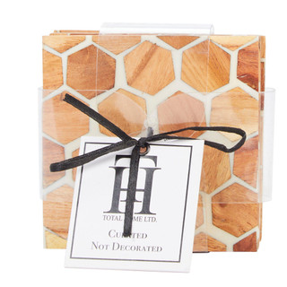 Thumbnail 2: Total home 4 Pk Honeycomb Coasters 