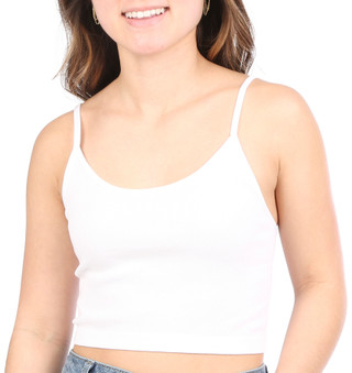 Thumbnail 2: BOZZOLO Bozzolo Juniors Ribbed Scoop Neck Cropped Tank 