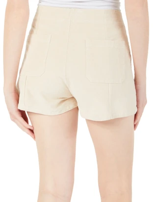 Thumbnail 2: . Juniors Solid Corduroy Shorts 