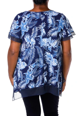 Thumbnail 2: AMANA Women's Plus Floral Print Top 