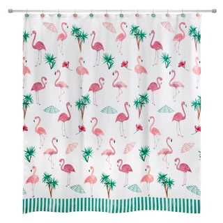 Thumbnail 2: AVANTI Avanti Flamingo Paradise Shower Curtain 