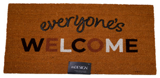 Thumbnail 1: MDESIGN MDESIGN 20x40 Eddy Everyones Welcome Coir Door Mat 