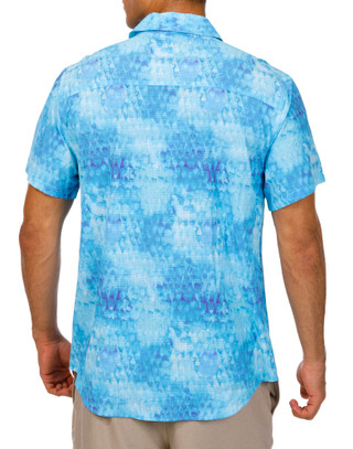 Thumbnail 2: REEL LEGENDS Reel Legends Mens Inky Scales Airflow Button Down Shirt 