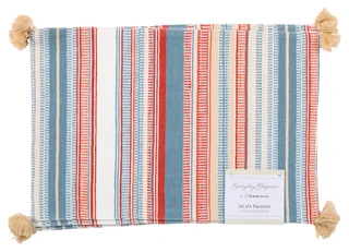 Thumbnail 1: Homewear Homewear 13x19 Stripe Tassle Placemat 