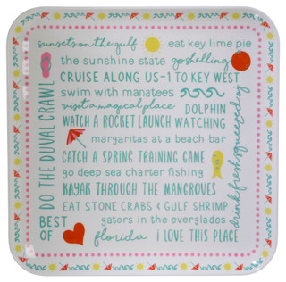 Thumbnail 1: ONE HUNDRED AND 80 DEGREE One Hundred and 80 Degrees 16 in Florida Melamine Platter 