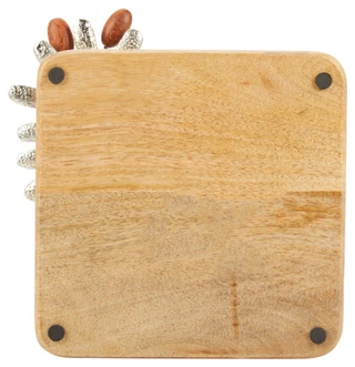 Thumbnail 2: ONE HUNDRED AND 80 DEGREE One Hundred and 80 Degrees Mango Wood Cutting Board & Knife 