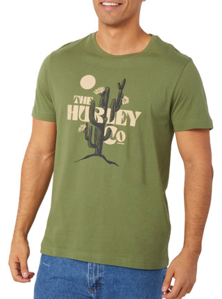 Thumbnail 1: Hurley Hurley Mens Short Sleeve Desert Graphic Cotton Shirt 