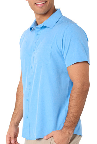 Thumbnail 3: Hurley Hurley Mens Short Sleeve Buttoned Chambray Woven Shirt 