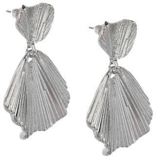 Thumbnail 4: Beach Chic Beach Chic Textured Shell Post Back Drop Earrings 