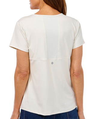 Thumbnail 2: RBX RBX Active Womens Solid Active Mesh Short Sleeve Top 