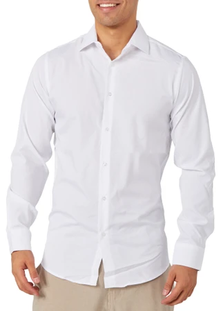 Thumbnail 1: CHAPS Chaps Mens Long Sleeve Button Down Solid Slim Fit Shirt 
