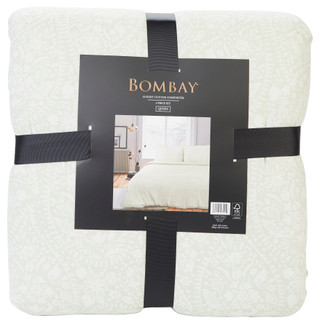 Thumbnail 1: Bombay Bombay 3 Pc Cotton Queen Comforter Set - Paisley Matelasse 