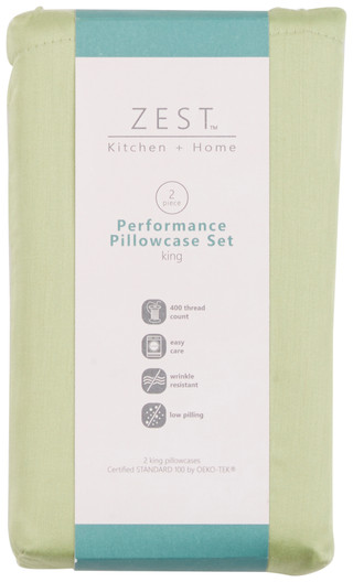 Thumbnail 3: Zest Kitchen + Home ZEST Kitchen + Home 2 Pk Performance Pillowcase Set 