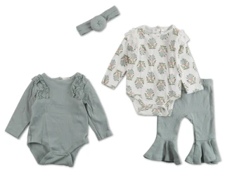 Thumbnail 1: RACHEL ZOE Baby Girls 4 Pc Pants Set 