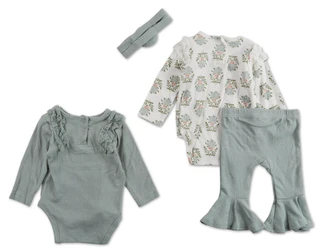Thumbnail 2: RACHEL ZOE Baby Girls 4 Pc Pants Set 