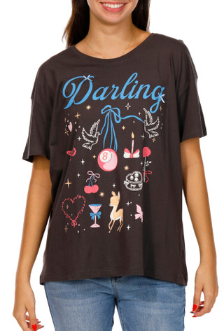 Thumbnail 1: COASTAL DREAMER Coastal Dreamer Juniors Girly Darling Graphic Tee 