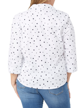 Thumbnail 2: Coral Bay Women's 3/4 Sleeve Button Down Top 