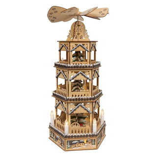 Thumbnail 3: Kurt Adler Kurt Adler LED Lighted 3-Story Tower Windmill Table Decor 