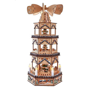 Thumbnail 1: Kurt Adler Kurt Adler LED Lighted 3-Story Tower Windmill Table Decor 