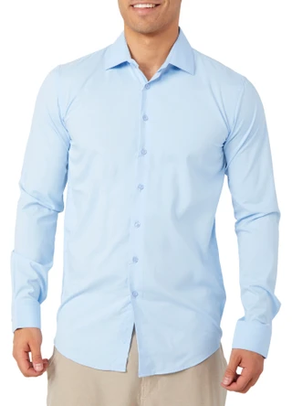 Thumbnail 1: CHAPS Chaps Mens Long Sleeve Button Down Solid Slim Fit Shirt 