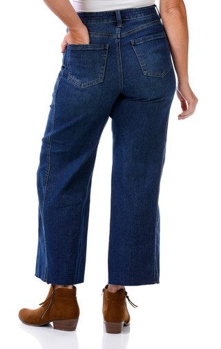 Thumbnail 3: Express Womens High Rise Wide Leg Jeans 