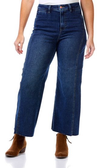 Thumbnail 1: Express Womens High Rise Wide Leg Jeans 
