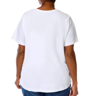 Thumbnail 2: Coral Bay Coral Bay Plus Solid Short Sleeve Henley Top 