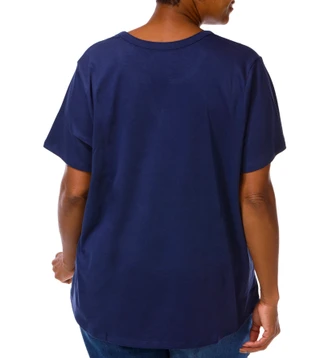 Thumbnail 4: Coral Bay Coral Bay Plus Solid Short Sleeve Henley Top 
