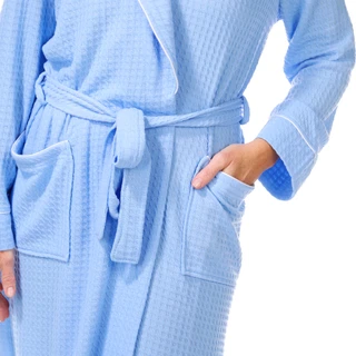 Thumbnail 2: Jasmine Rose Jasmine Rose Womens 38 in Houndstooth Shawl Wrap Robe 