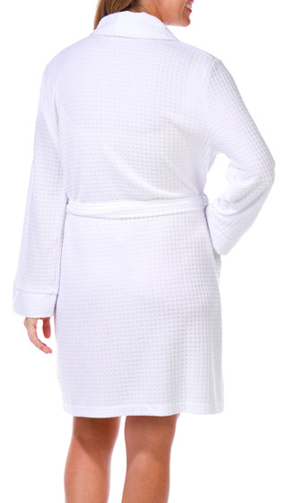 Thumbnail 3: Jasmine Rose Jasmine Rose Womens 38 in Houndstooth Shawl Wrap Robe 