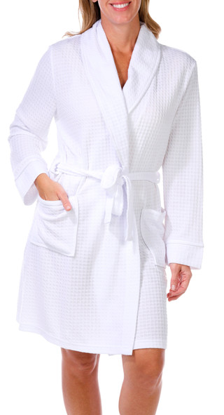 Thumbnail 1: Jasmine Rose Jasmine Rose Womens 38 in Houndstooth Shawl Wrap Robe 