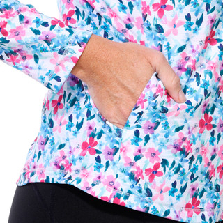 Thumbnail 10: GOTTEX Gottex Womens Active Floral Print Zip Up Jacket 