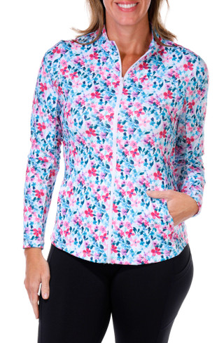 Thumbnail 8: GOTTEX Gottex Womens Active Floral Print Zip Up Jacket 