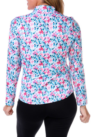 Thumbnail 6: GOTTEX Gottex Womens Active Floral Print Zip Up Jacket 