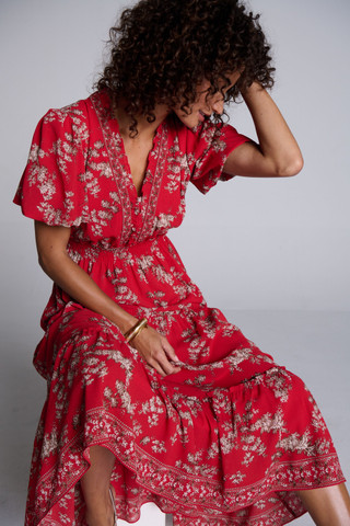 Thumbnail 5: MAX STUDIO Max Studio Womens Short Sleeve Georgette Maxi Dress 