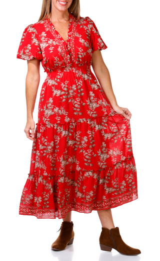 Thumbnail 7: MAX STUDIO Max Studio Womens Short Sleeve Georgette Maxi Dress 