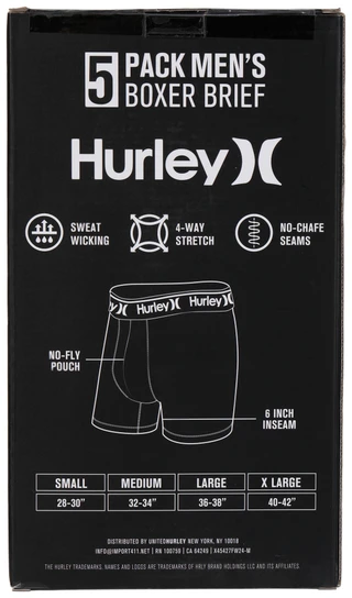 Thumbnail 2: Hurley Hurley Mens 5 Pk Regrind Boxer Brief 