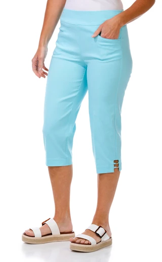Thumbnail 1: Coral Bay Coral Bay Petite Solid Gold Bar Capris 