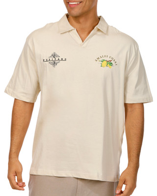 Thumbnail 2: SAINTS STUDIO Saints Studio Mens Amalfi Coast Graphic Polo Shirt 